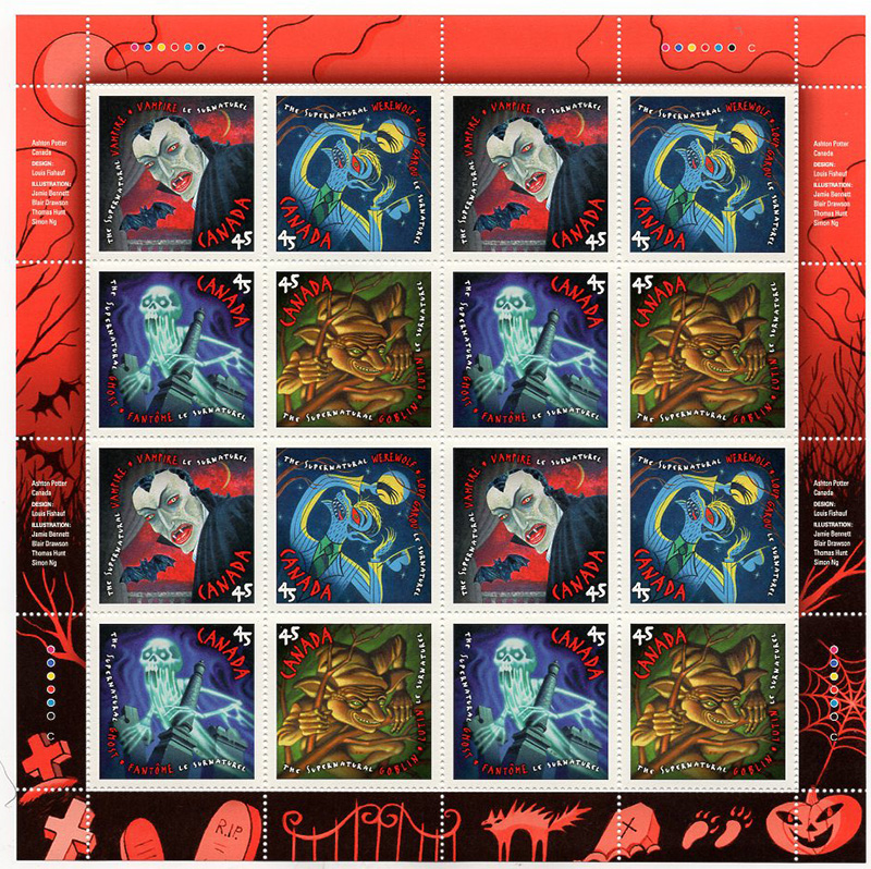 Canada #1668b Haunted stamp House