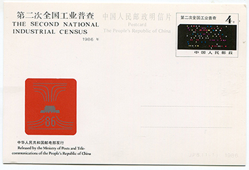 China PRC Industrial Census Postal Card
