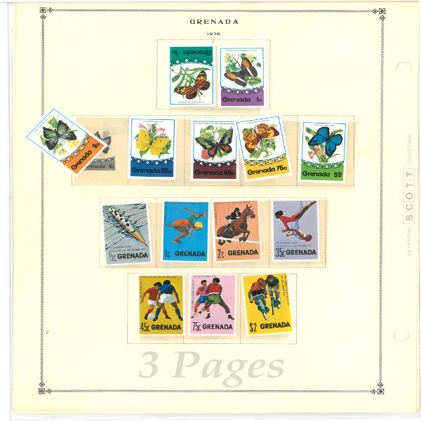 Grenada on Scott Int'l Album Pages