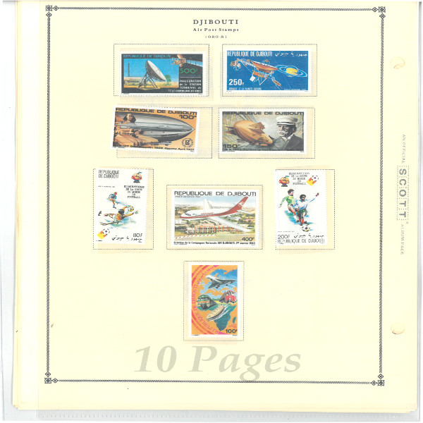 Djibouti on Scott Int'l Album Pages