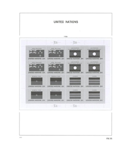 DAVO U.N. Member Flags Panes Album Pages 1980-2020