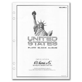 H.E. Harris Plate Block Pages-Part A (1901-1964) Pages Only