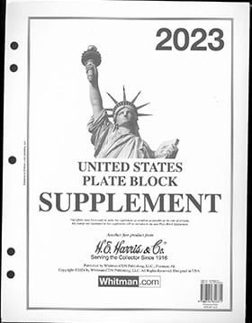 H.E. Harris 2023 U.S. Plate Block Supplement