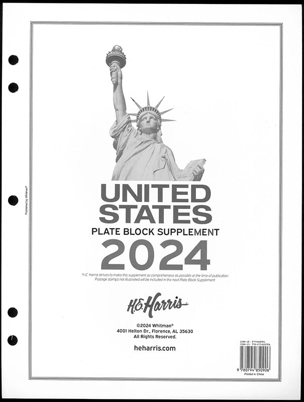 H.E. Harris 2024 U.S. Plate Block Supplement