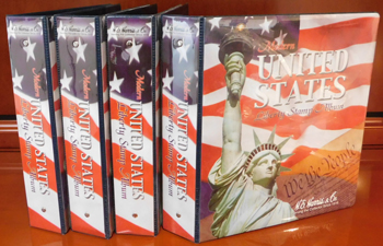 H.E. Harris Liberty U.S. Stamp Album 1847 to 2022 in (4) 3-Ring Binders