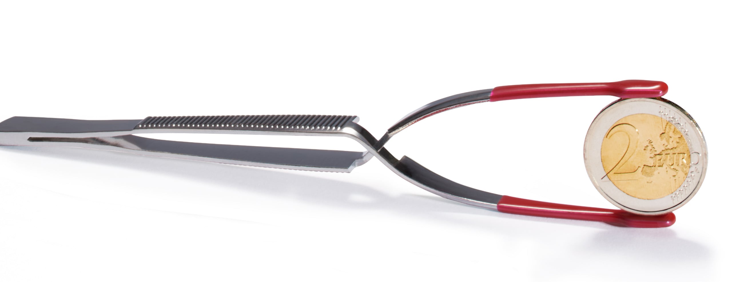 Lighthouse Coin Tongs Nickel 6" Rubber Tip