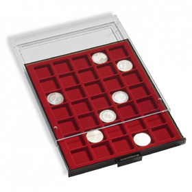 Lighthouse Coin Box w/Square Compartments - US Quarters & Nickels