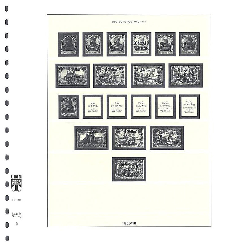 Lindner German Colonies Album Pages