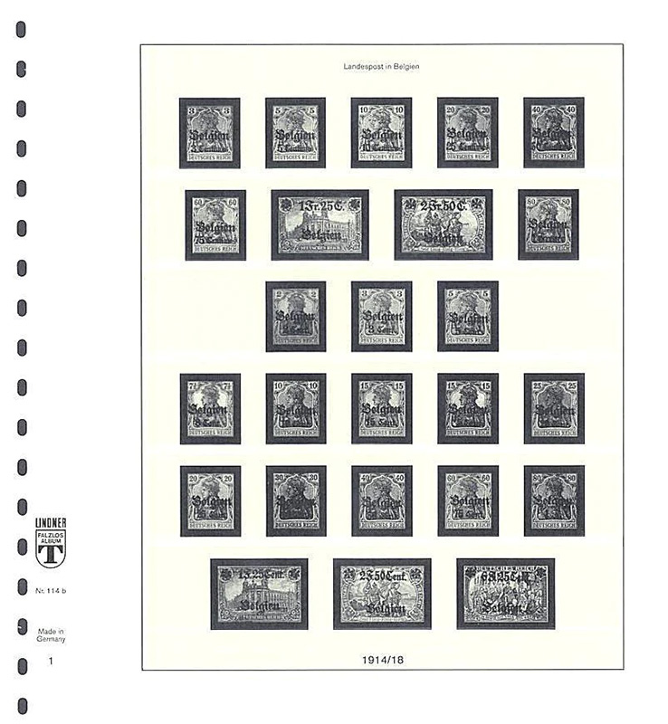 Lindner German Occupations - WWI OCCUP. 1914-1918