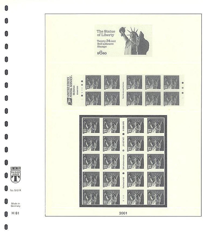 Lindner U.S. Booklets Supplement for 2001-2008