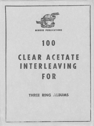 Minkus 3-Ring Acetate Interleaving