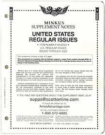 Minkus U.S. Regular Issues 2023 Supplement