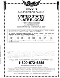 Minkus U.S. Plate Block 2023 Supplement