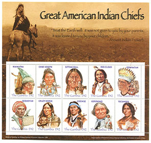 Topicals - Great American Indian Chiefs, small pane