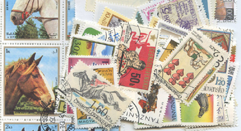 Topicals: Horses 100 All-Different Stamps