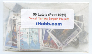 Latvia 50 (post 1981) All-Different Stamps