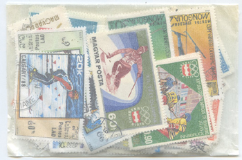 Topicals - Olympics - Winter 100 All-Different Stamps