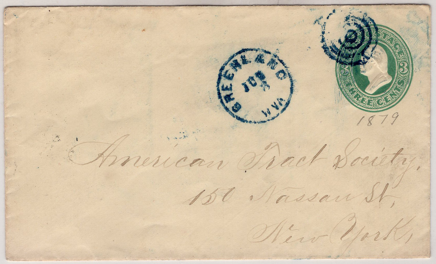 U.S. #U163 Greenland, W. Va. cds