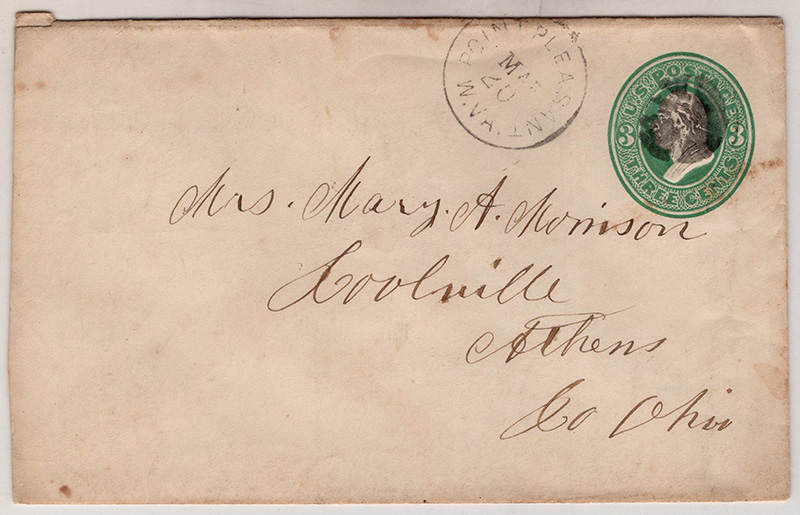 U.S. #U163 Point Pleasant, W. Va. cds