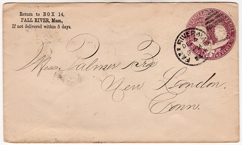 U.S. #U349 Fall River Mass cds