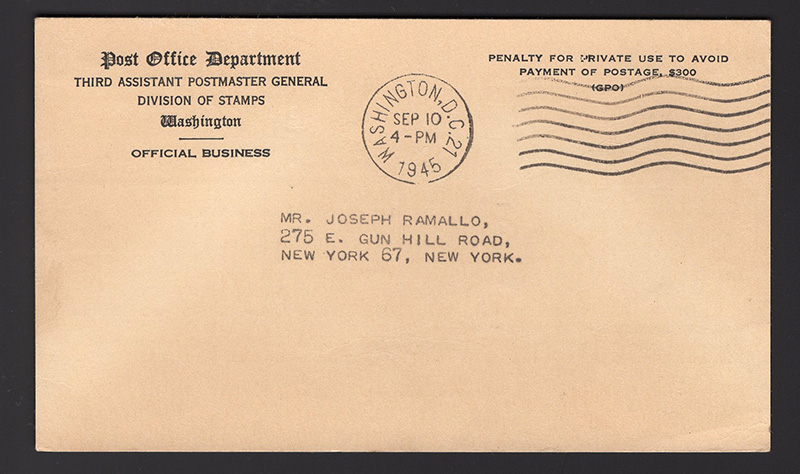 Penalty Mail-Postal Card