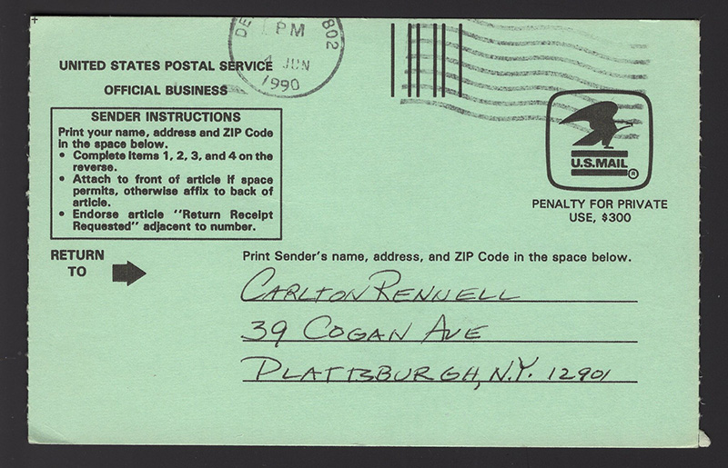 Penalty Mail-Postal Card