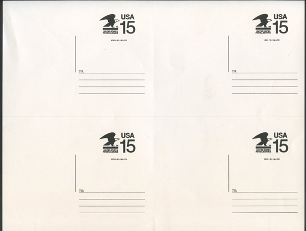 U.S. #CVUX1 Sheet Computer Vended Postage