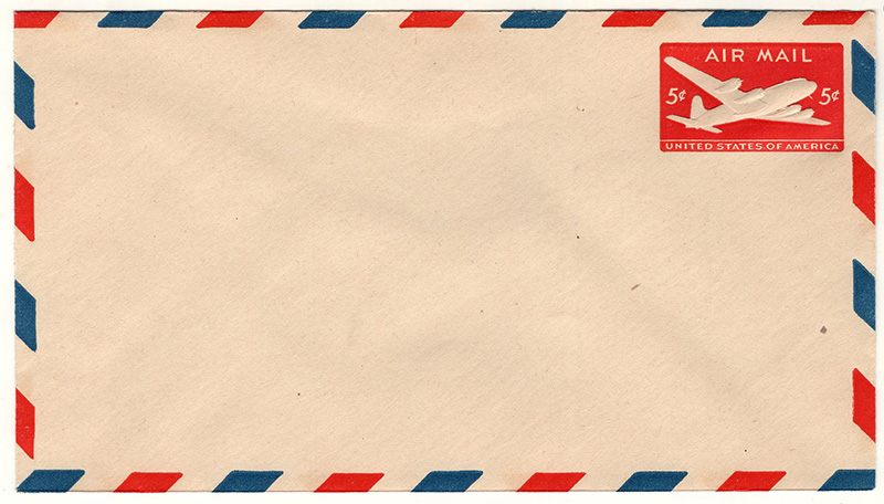 U.S. #UC14 Airliner w/bicolor border