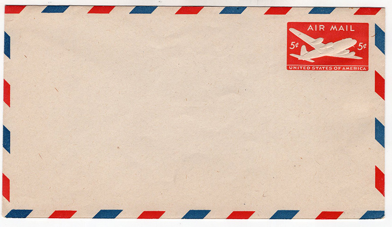 U.S. #UC15 Airliner w/bicolor border