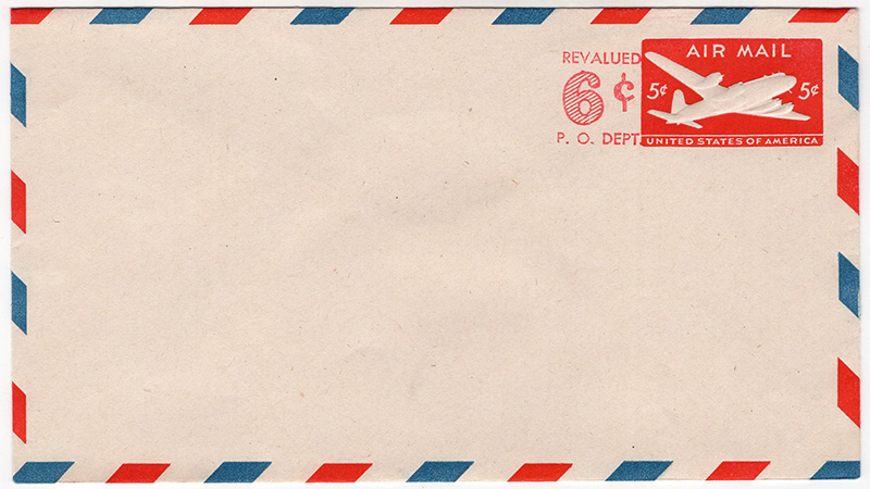 U.S. #UC19 Airliner w/bicolor border