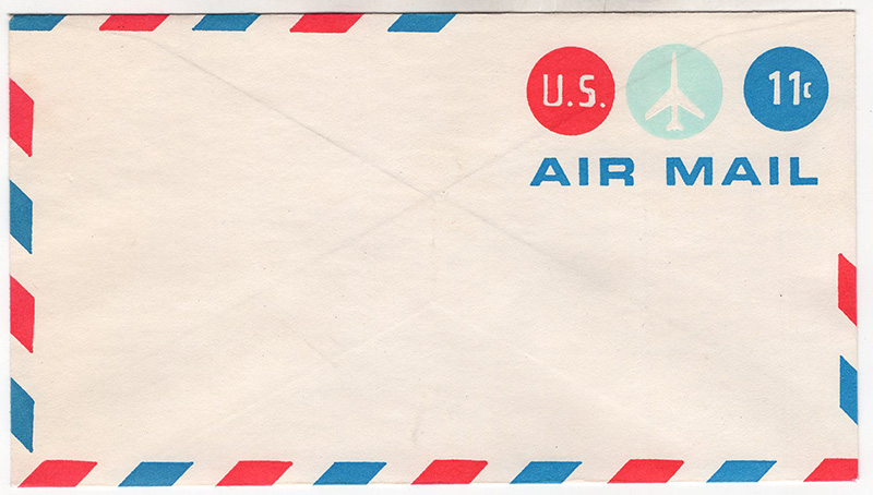 U.S. #UC43 Airliner w/bicolor border
