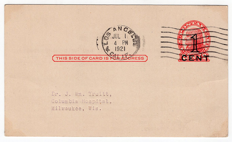 U.S. #UX35 Used Jefferson w/1c Overprint Die II