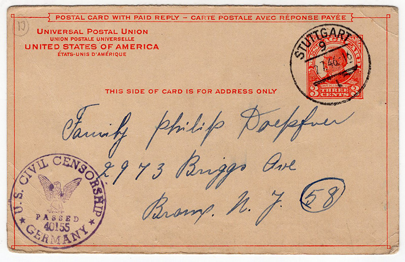 U.S. #UX37 Censord Mail