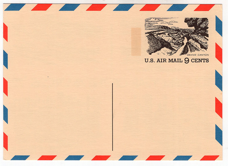 U.S. #UXC12 Mint Grand Canyon Air Mail