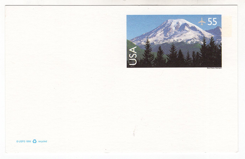 U.S. #UXC27 Mint Mt. Rainier