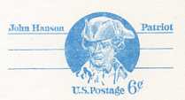 U.S. #UY23 Mint Unsevered - John Hanson
