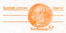 U.S. #UY24 Mint Unsevered - Samuel Adams