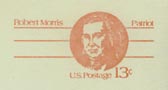 U.S. #UY34 Mint Unsevered - 13¢ Robert Morris