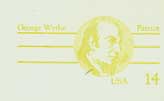 U.S. #UY37 Mint Unsevered 14¢ George Wythe