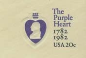 U.S. #U603 20¢ Purple Heart Size 6