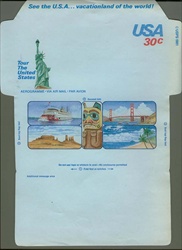 U.S. #UC54 30c USA Entire Unfolded