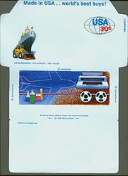 U.S. #UC55 30c Made in USA Entire Unfolded