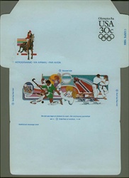 U.S. #UC57 Olympics 1984 Entire Unfolded