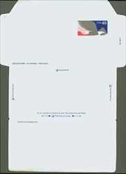 U.S. #UC63a White Paper Entire Unfolded