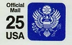 U.S. #UO78 Great Seal Entire 25c Official