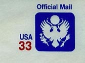 U.S. #UO89 Great Seal Entire 33c Official