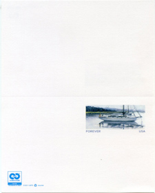 U.S. #UY50 Mint Unsevered - Sailboats