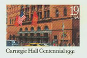 U.S. #UX154 Mint Carnegie Hall Centennial 1991