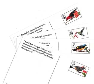 U.S. #UX293-96 Mint Tropical Birds Set of 4