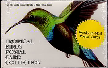 U.S. #UX296a Tropical Birds Booklet of 20